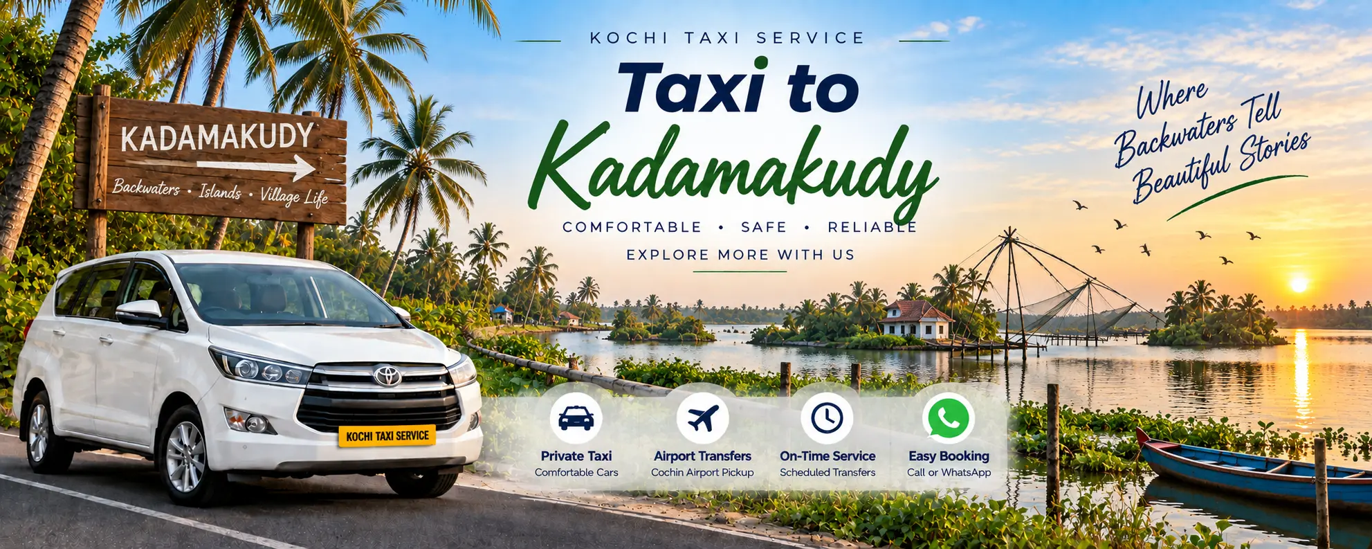 taxi to kadamakudy