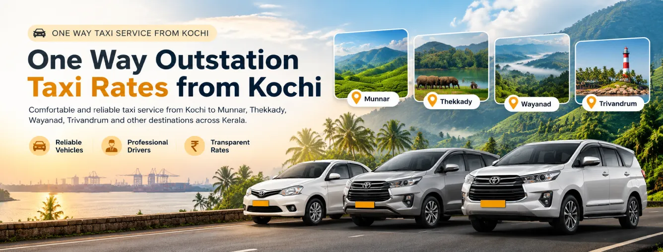 Kochi One way Outstation Taxi Service